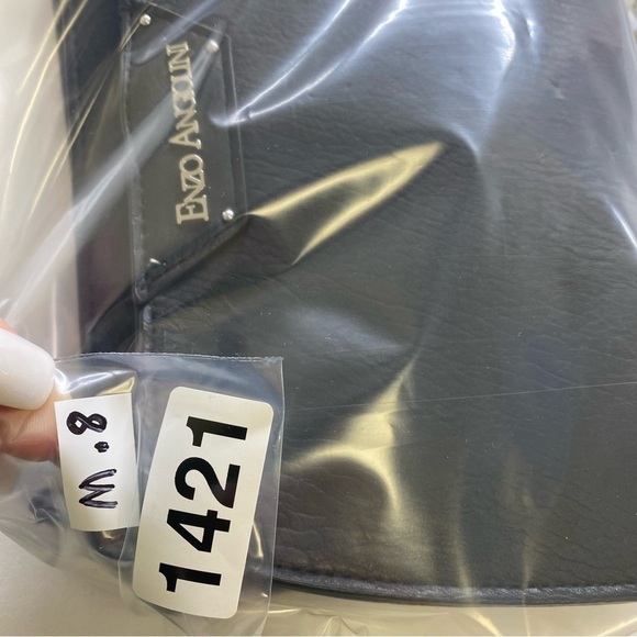 Enzo Angolini Clutch Handbag - Black & Red - Picture 8 of 8